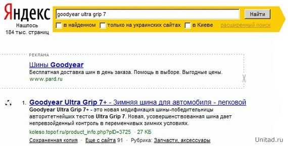 Тестирование дизайна Спецразмещения Яндекс Директ в 2008 году